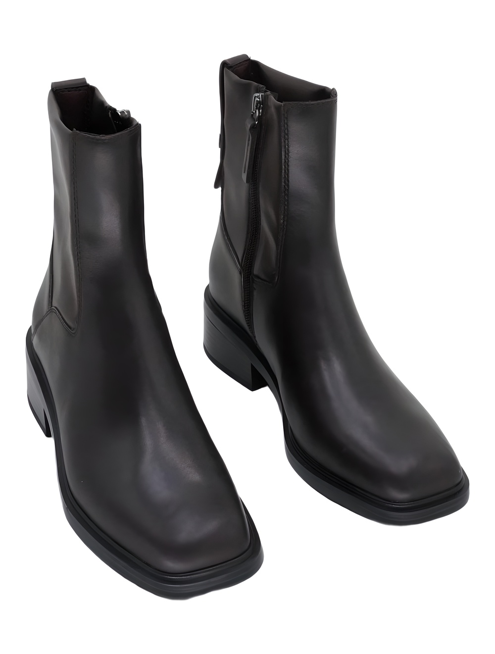 Franco Sarto Womens Gracely Castagno Brown Leather Ankle Boots Size 8M